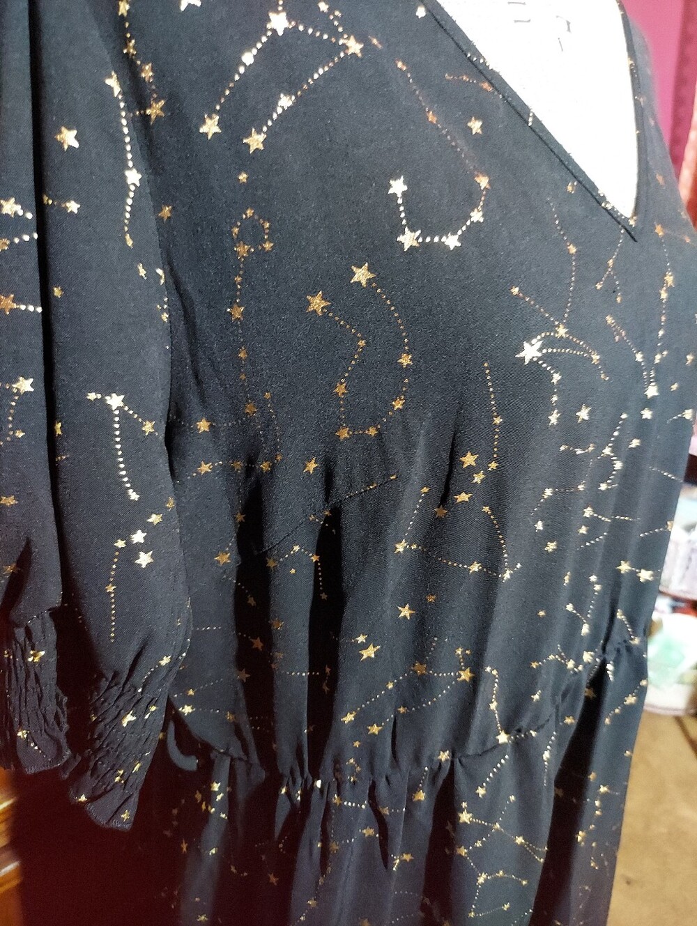 NEW Bloomchic Black and Gold Star Maxi Belted Dress Size 18-20 Plus Size - Picture 4 of 6